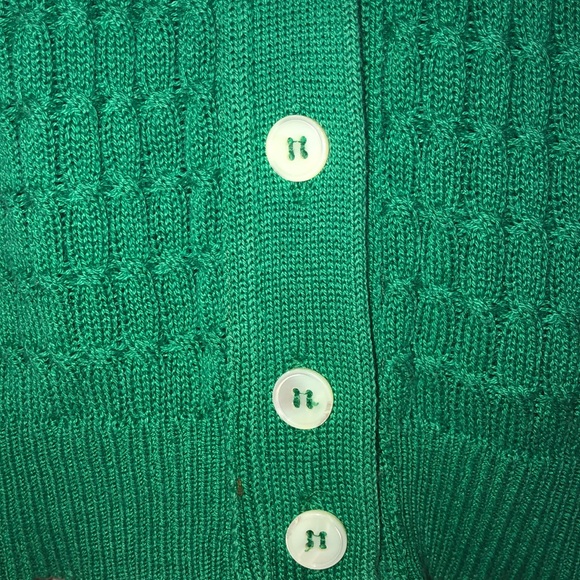Perry Ellis Kelly Green Cardigan - Picture 4 of 5